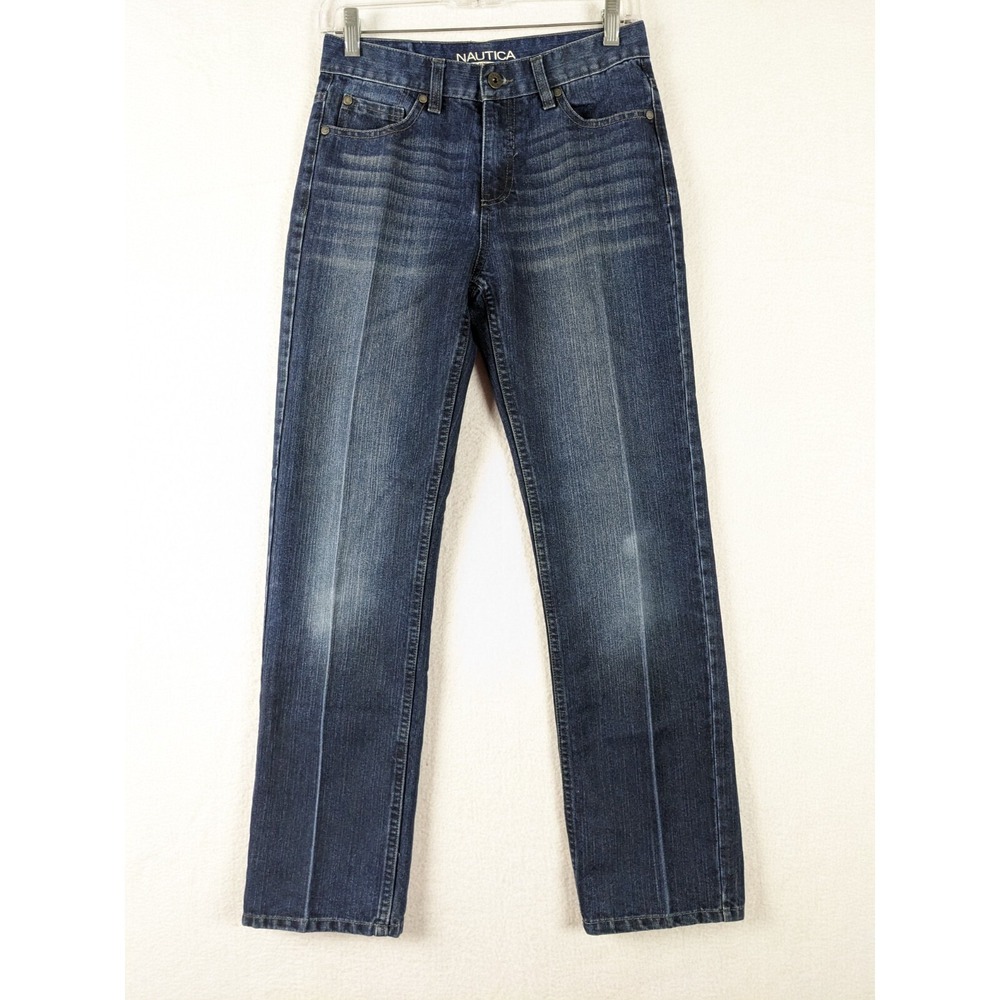 Nautica Girls Jeans Size 14 Straight Fit Cotton Blend Blue